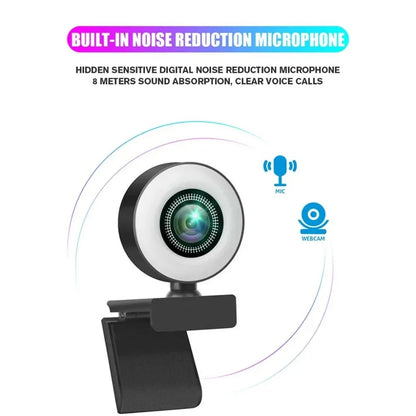 4K 2K 1080P Webcam Light Control Full HD 8MP Webcam PC Laptop Auto Focus Live Streaming Flexible with Microphone Live Broadcast