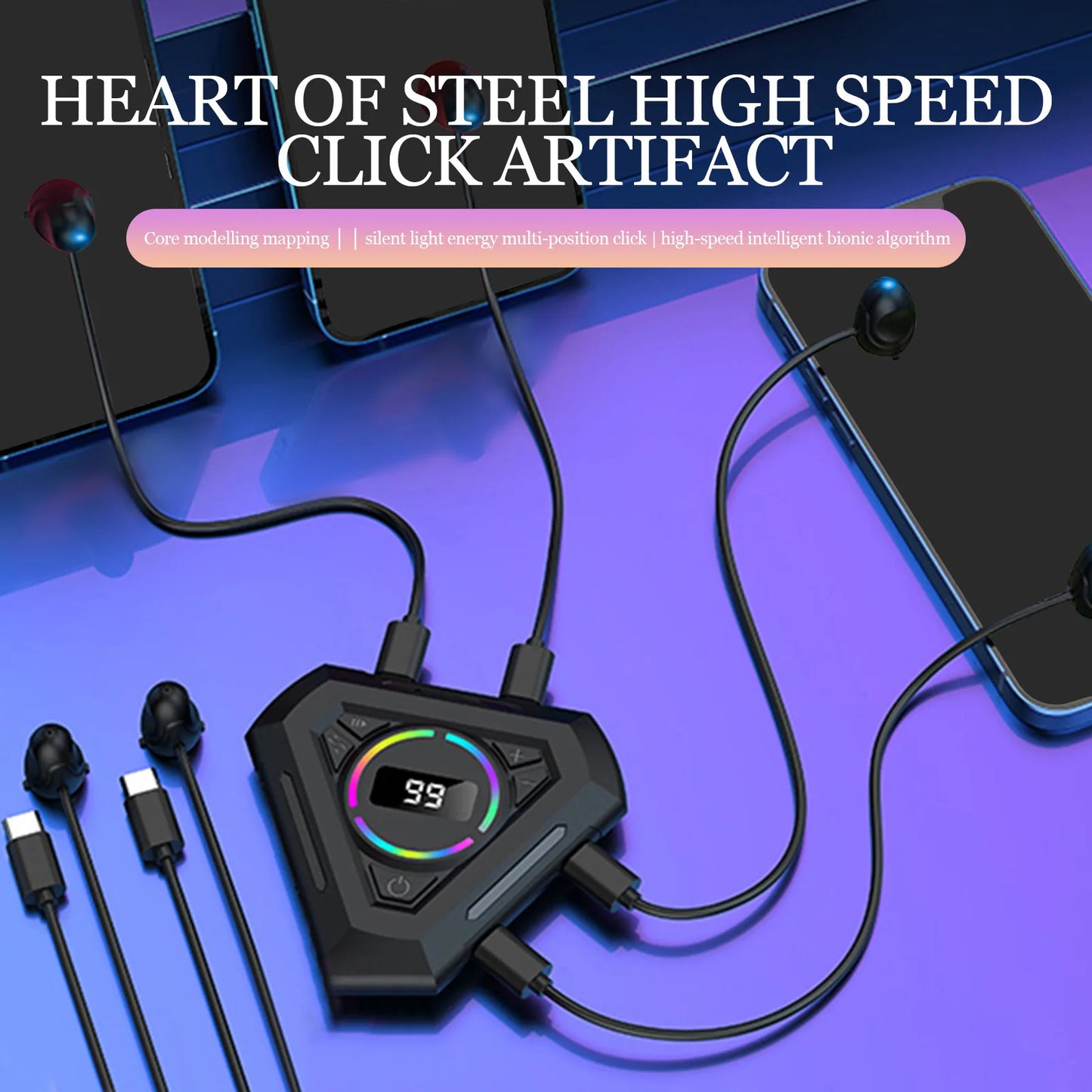 Universal Mobile Phone Screen Auto-clicker Device Physical Simulation Finger Click Game Tiktok Continuous Click for Smartphone L