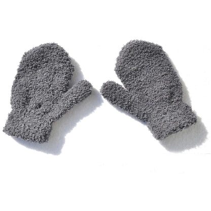 New 1-4Y Kids Gloves Winter Baby Plush Coral Gloves Toddler Full Fingers Cute Mittens Warm Windproof Glove For Boys Girls