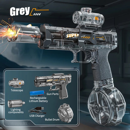 Electric Water Guns ,High Capacity Squirt Guns 26 FT Range with Light Up for Summer Outdoor Beach Swimming Pool Party Toy