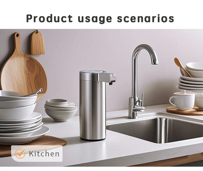 Kitchen Soap Machine Automatic Sensor Out of Hand Sanitizer Smart Electric Body Wash Soap Dispenser 304 Stainless Steel