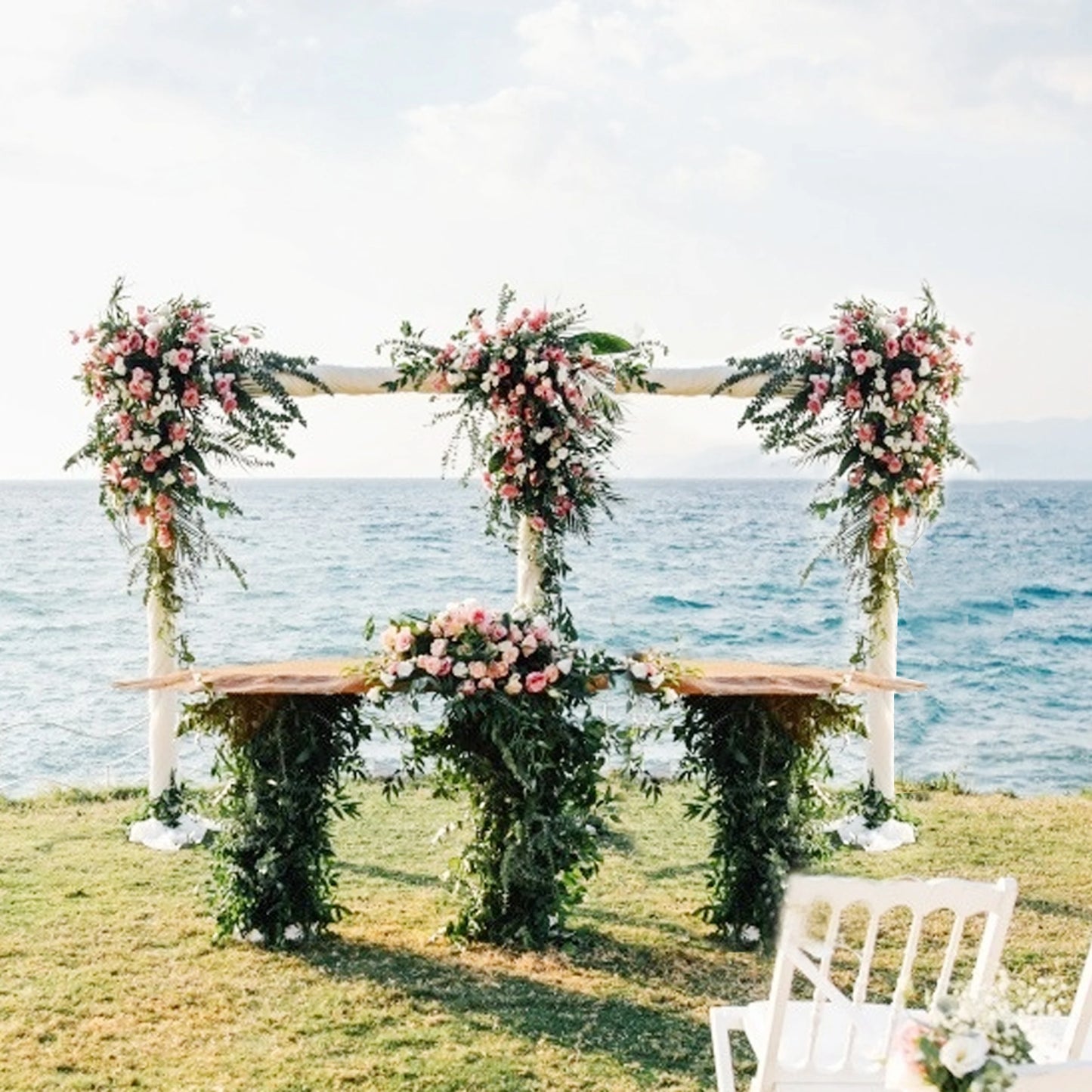 Robustes, verstellbares Hintergrundständer-Set, Vorhangrohr-Stützrahmen, Hochzeitshintergrund, 6 m x 3 m