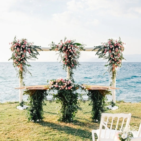 Robustes, verstellbares Hintergrundständer-Set, Vorhangrohr-Stützrahmen, Hochzeitshintergrund, 6 m x 3 m