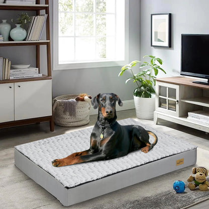 L-3XL Dog Bed Orthopedic Pet Calming Bed Soft Sponge Foam Base Dog Crate Kennels Mat with Removable Cover