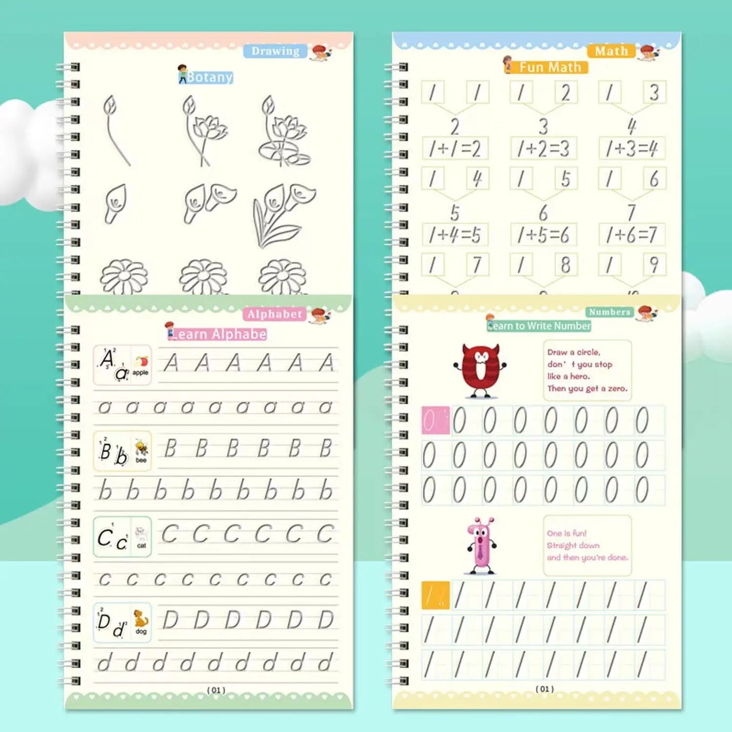 Magic Reusable Practice Copybook For Kids, The Print Handwriting Workbook-Writing Practice Book, For Children, Gifts And Toys