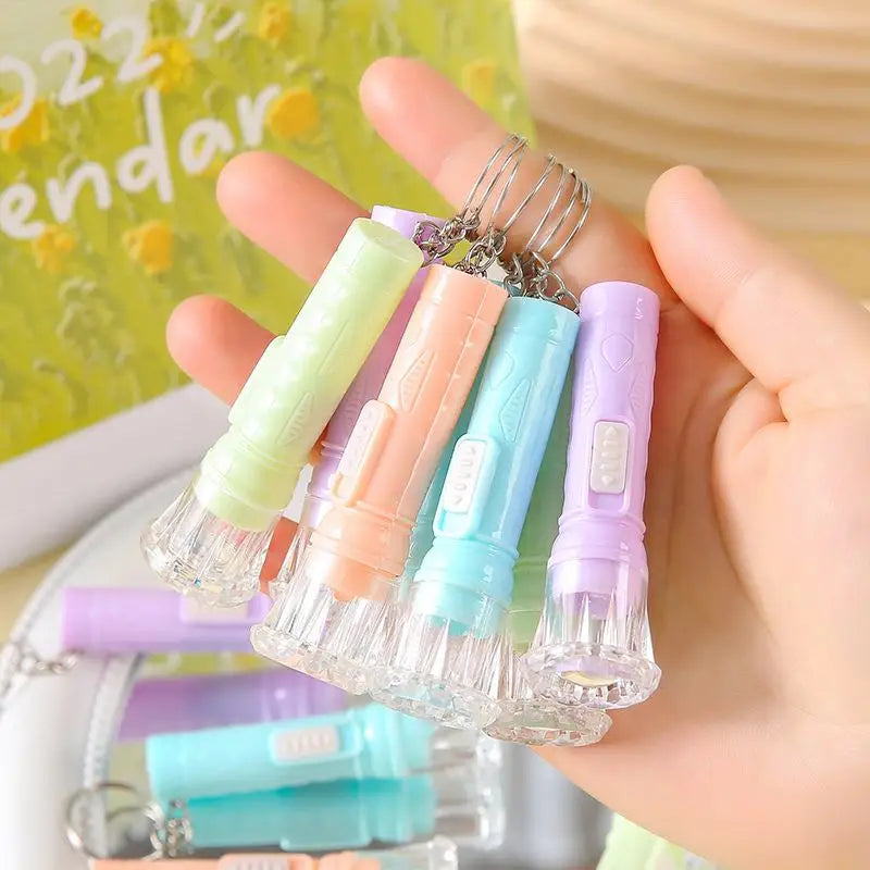 12-24PCS Candy Color Glowing Flashlight Camping Toy Birthday Party Favor Kids Gifts School Prize Wedding Gifts Guests Giveaways