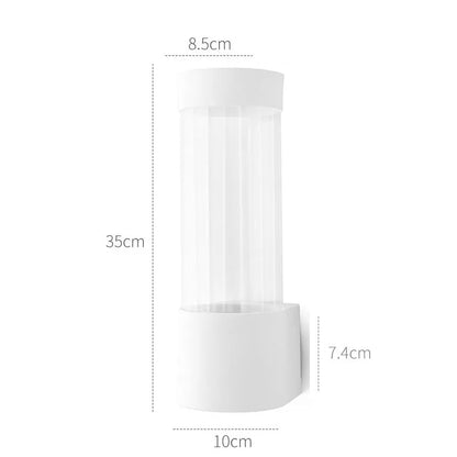 Disposable Paper Cup Dispenser Wall-mounted Plastic Water Dispenser Cup Holder Cup Container Paper Frame Home Organizer