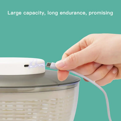 Leeseph Electric Salad Spinner, Fast Vegetable Drying, Kitchen Vegetable Dryer and Salad Dryer for Vegetables, Noodles, Fruits
