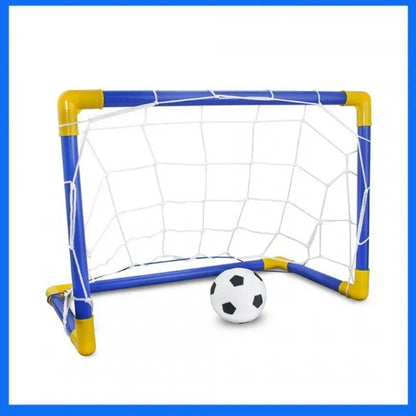 Portable Football Goal Set with Ball and Pump - Removable, Indoor/Outdoor Fun Game