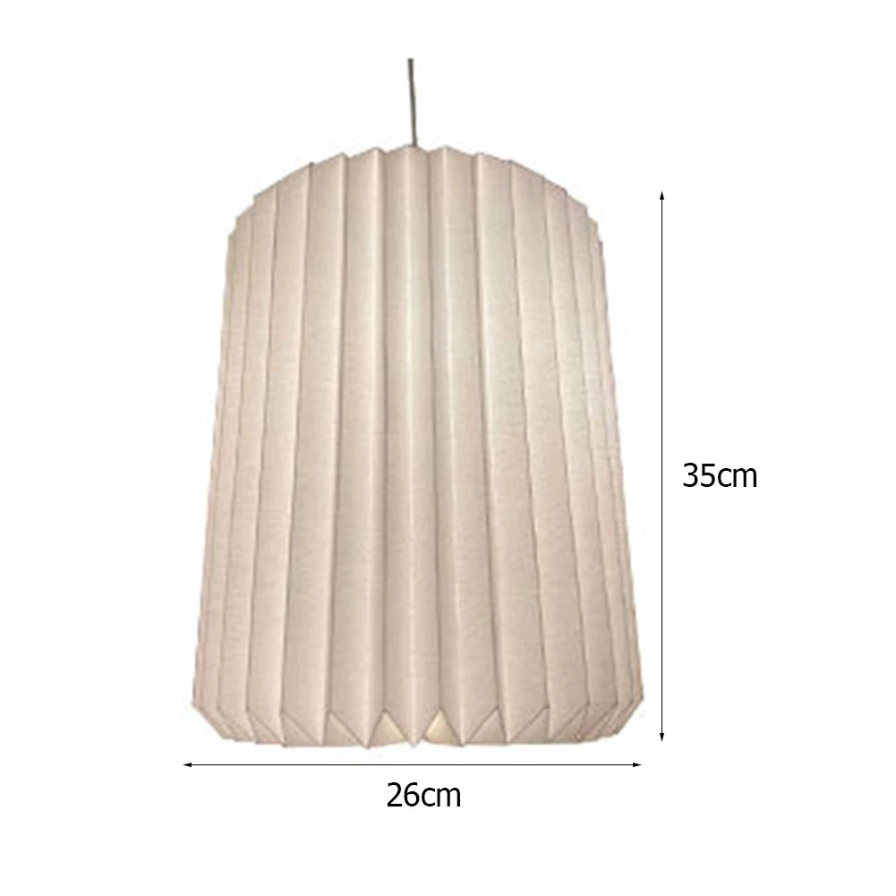 Nordic Creative Paper Lamp Cover Origami Lantern Hanging Lampshade Foldable Hanging Pendant Light Art Living Room Decoration