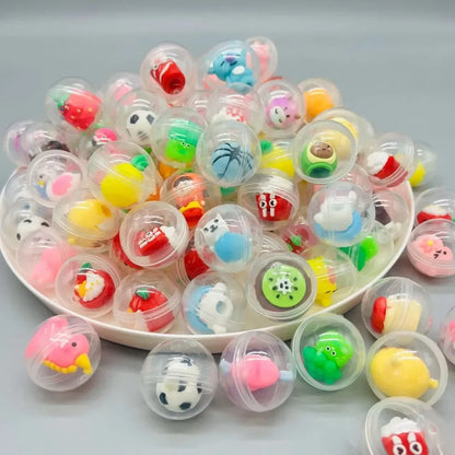 30/50 Pcs 32mm Transparent Eggshell Mixed Toy Kids Birthday Party Favor Pinata Gift Bag Filler Carnival Christmas Gift Reward