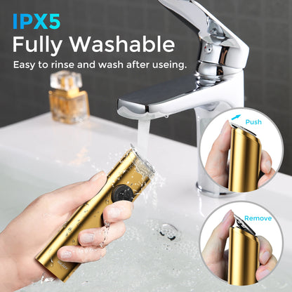 SEJOY Hair Clipper Kit Professional Hair Nose Trimmer for Men Reachageable Waterproof Haircutting Machine,Gold