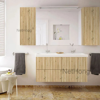 6M 3D Dark Yellow Boards Effect Wallpaper Vinyl Self Adhesive Wall Stickers