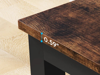 Tribesigns 63"x31.5" Dining Table, Industrial Kitchen Table for 6-8 Person, Rectangular Dinner Table for Dining Room Kitchen