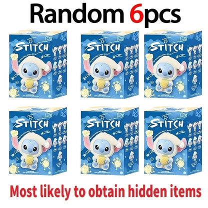 NEW Stitch Eat Something Before Sleep Series Blind Box Plush Dolls Pendant Cute Doll Ornament Mystery Box Surprise Toys Gifts