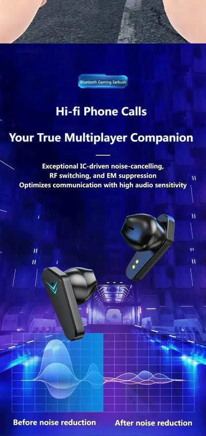 New TWS headset Bluetooth wireless gamer headset gamer with microphone hands-free apply to smartphones