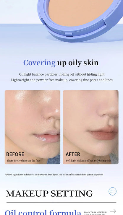 Life Girls Skin Tone Waterproof, Sweat-Proof Powder, Naturally Brightens, Conceals Concealer, Soft and Smooth, Natural and Transparent, Transparent Makeup, Self-Puff