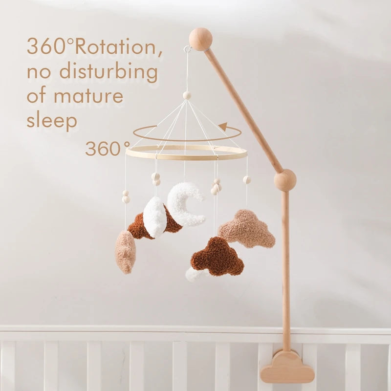 Baby Crib Mobile Bed Bell Toys Musical Rattle Educational Toys Bed Bell Newborn Mobile Bed Bell Bracket Baby Hanging Toys Holder