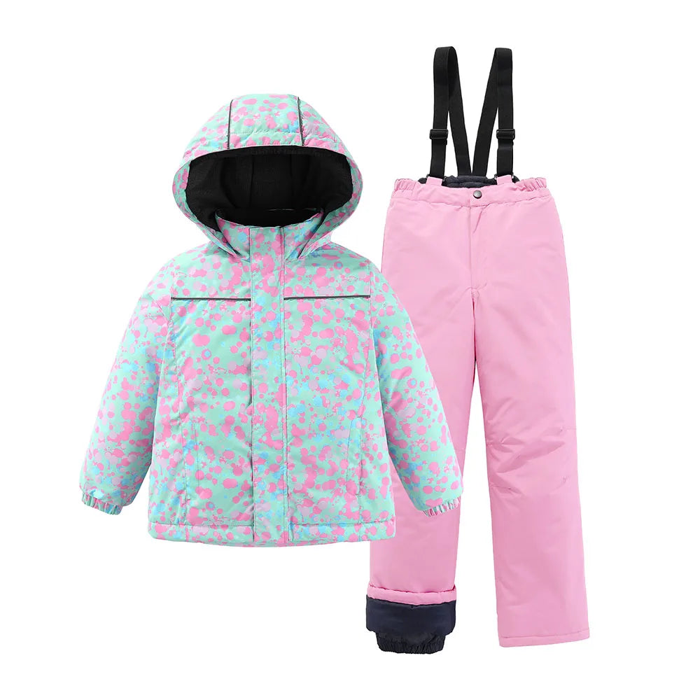 Kids Ski Suit Waterproof Snowboard Jacket & Pants Set - Boys Girls Winter Snow Gear 3-12 Years