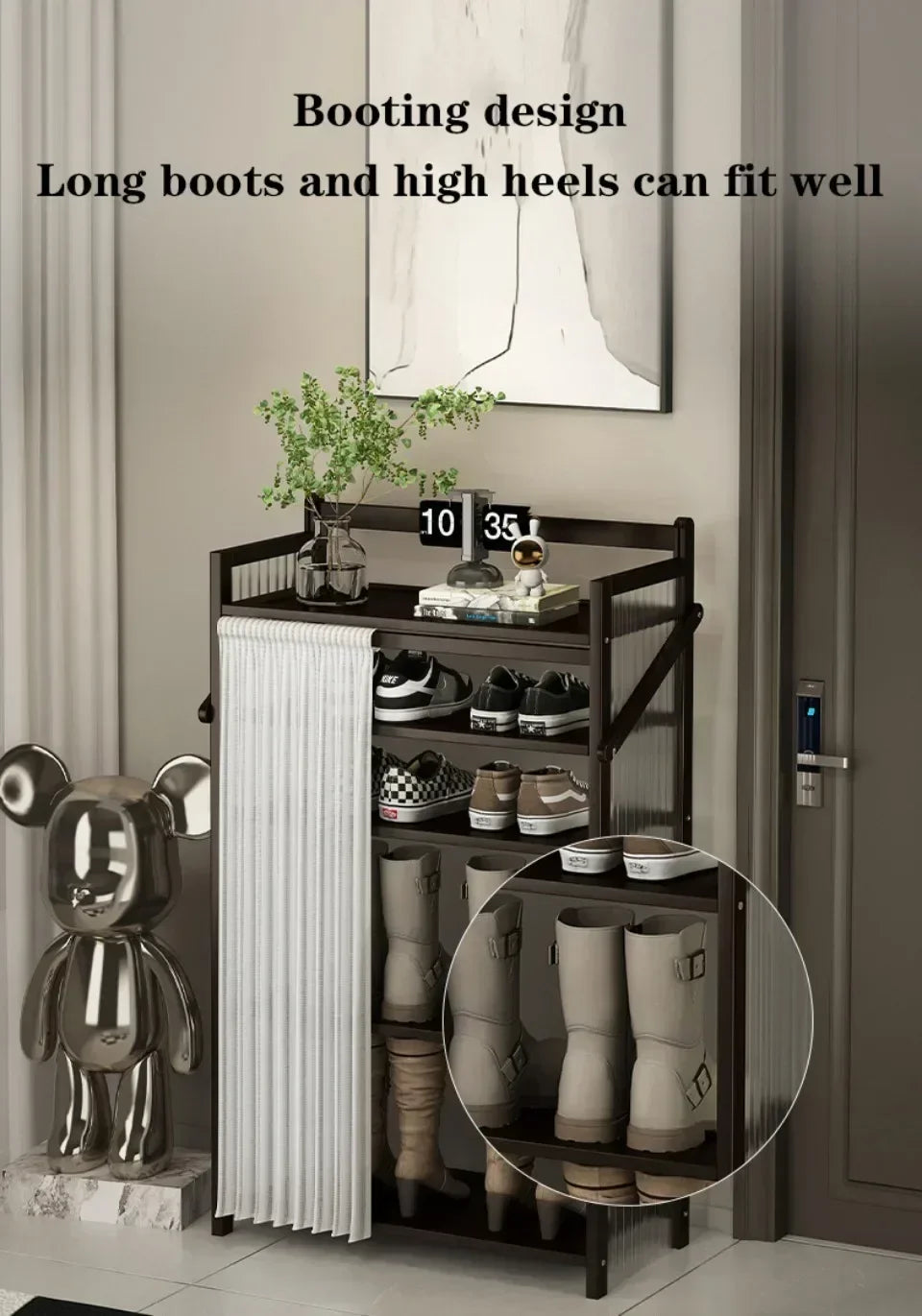 Folding Shoe Racks Multi-storey Simplicity Storage Shelves No Installation Required Strong Load-bearing Capacity Shoe Cabinet