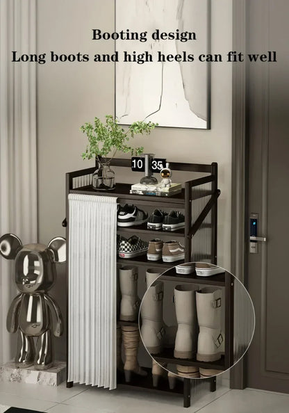 Folding Shoe Racks Multi-storey Simplicity Storage Shelves No Installation Required Strong Load-bearing Capacity Shoe Cabinet