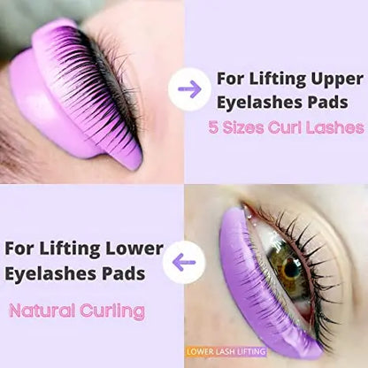 Eyelash Perming Pads Silicone Eyelashes Perm Curler Reusable Lash Lift Shield Pads lash Lifting rods and glue gel