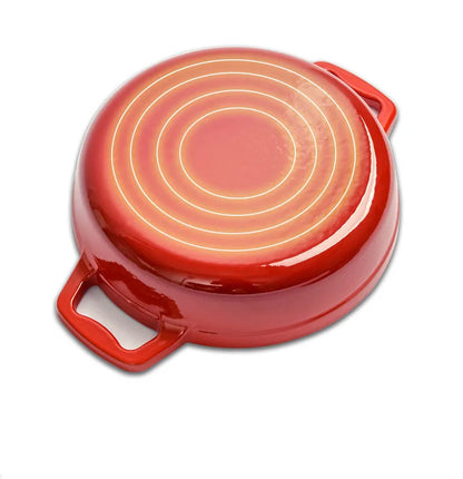 23cm Enameled Cast Iron Dutch Oven 2 Quart Heavy Soup Pot Casserole Dish For Bread Baking And Stew Kitchen Nonstick Braised Pot