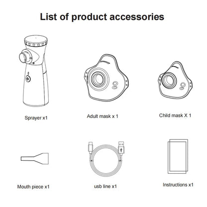 Medical Silent Mesh Nebulizer Handheld Asthma Inhaler Atomizer Children Health Care Mini Portable Nebulizer Humidifier