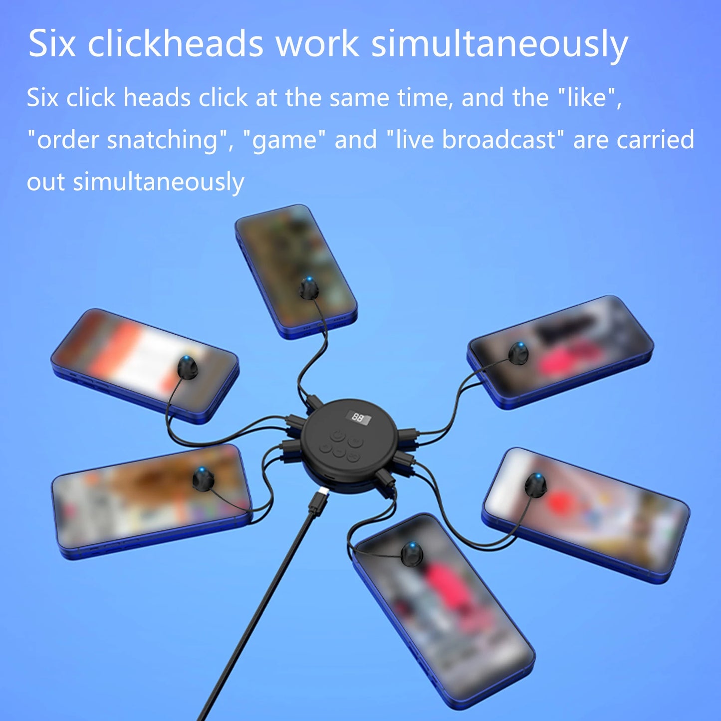 Universal Mobile Phone Screen Auto-clicker Device Physical Simulation Finger Click Game Tiktok Continuous Click for Smartphone L