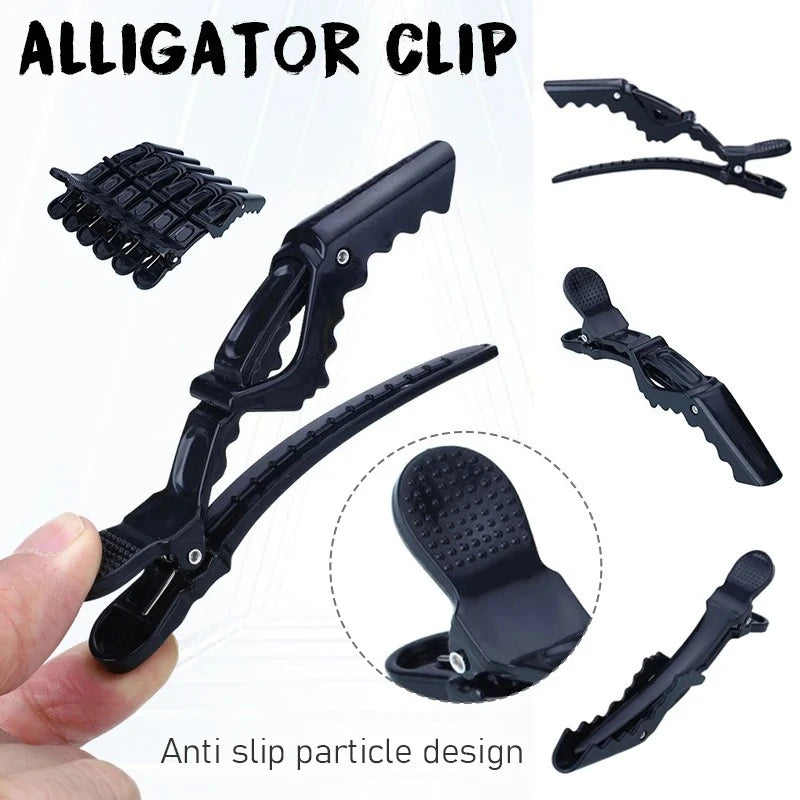 Hot 6pcs/lot Plastic Hair Clip Hairdressing Clamps With 1 Roll Disposable Haircut Necks Hairdressing Collar Hairdressing Set