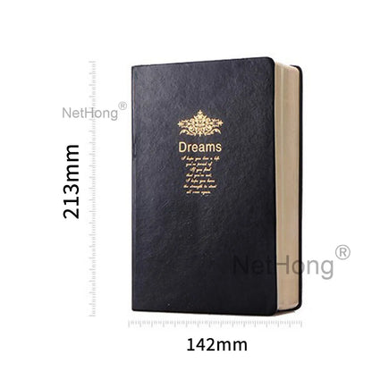Classic A5 Notebook Hardback Cover & Ribbon Marker School Notebook~