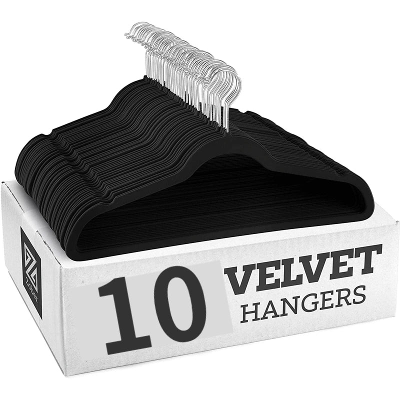 10pcs Flocking Clothes HangersThin High Quality Suits for Clothes Jackets Shirts Pants Coats Home Organizer organizador de ropa
