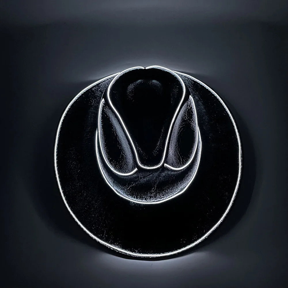 Men Women LED Disco Western Costume Play Dress Up Party And Cowboy Hat