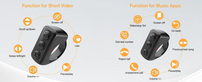 Remote Control for TikTok Page Turner Kindle App Bluetooth Video Recording Remote Scrolling Ring for TIK Tok iPhone iPad iOS