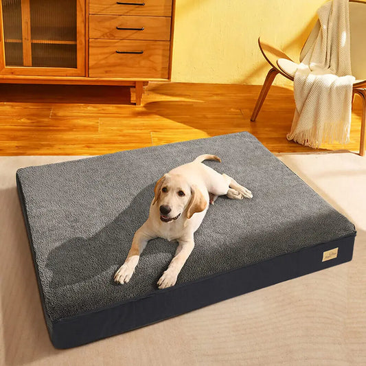 ML XL 2XL Hundebett Jumbo Orthopädisches Hundebett mit Memory-Schaum-Basis, Matratze und waschbarem Bezug, wasserdicht