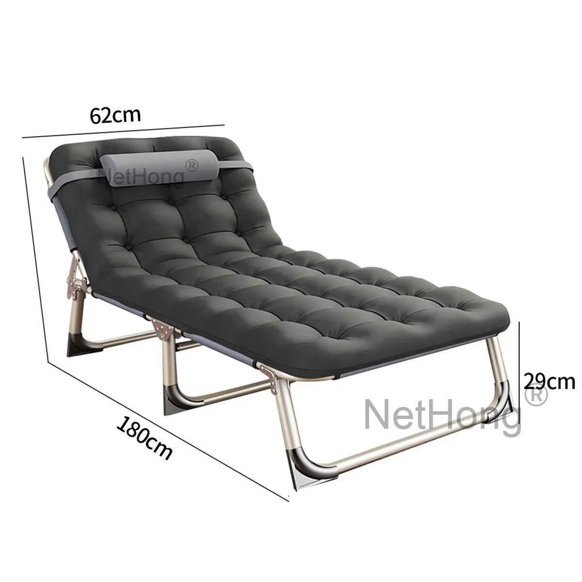 Cot Heavy-Duty Portable Camping Folding Sleeping Bed With Mattress`