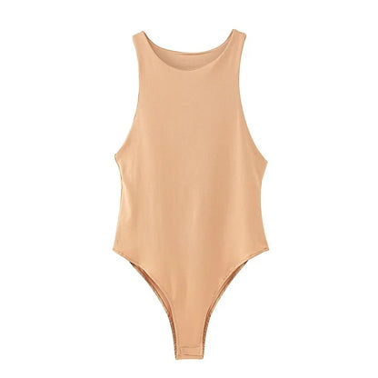 2025 summer solid sexy bodycon women bodysuits female 8 color green slim casual bodysuit chic lady club short playsuits femme