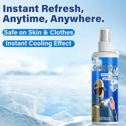 Cool Spray For Summer Household Instant Cooling Spray Natural Plant Extracts Cooling Artifact For Camping Outings Traveling