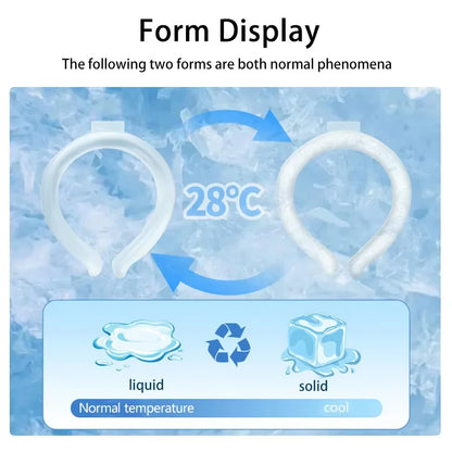 Summer Cooling Ice Circle Prevent Heatstroke Cooling PCM Ice Cushion Reusable Neck Cooler ﻿Outdoor Sports Travel Cooling Ring