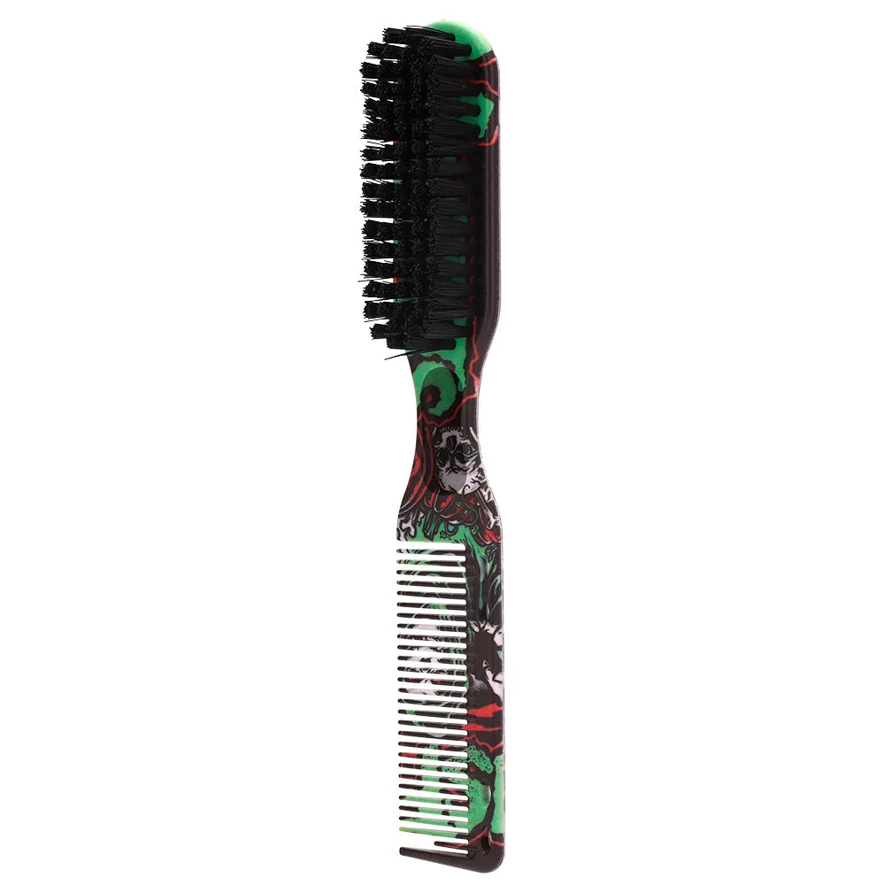 Barbershop Double Sided Brush Professional Face Neck Broken Hair Cleaning Brush Men Beard Styling Comb Salon Home Tools Supplies