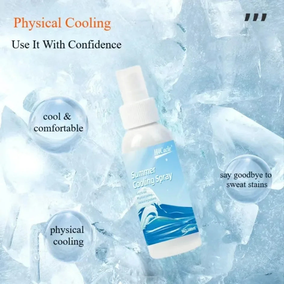 Summer Cooling Spray Car Seat Coolant Hot Days Interior Household Pool Courtyard Outdoor SportsPet Shoes Quick Cooling Agent