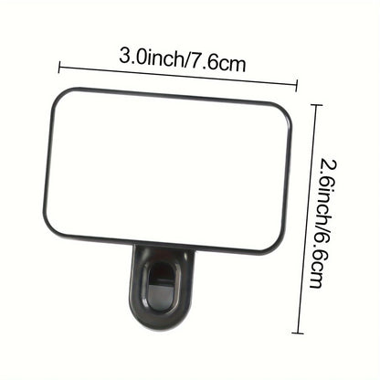 Selfie Fill Light – Mini Clip-on LED, Rechargeable, 3 Color Modes & Adjustable Brightness for Phones & Computers