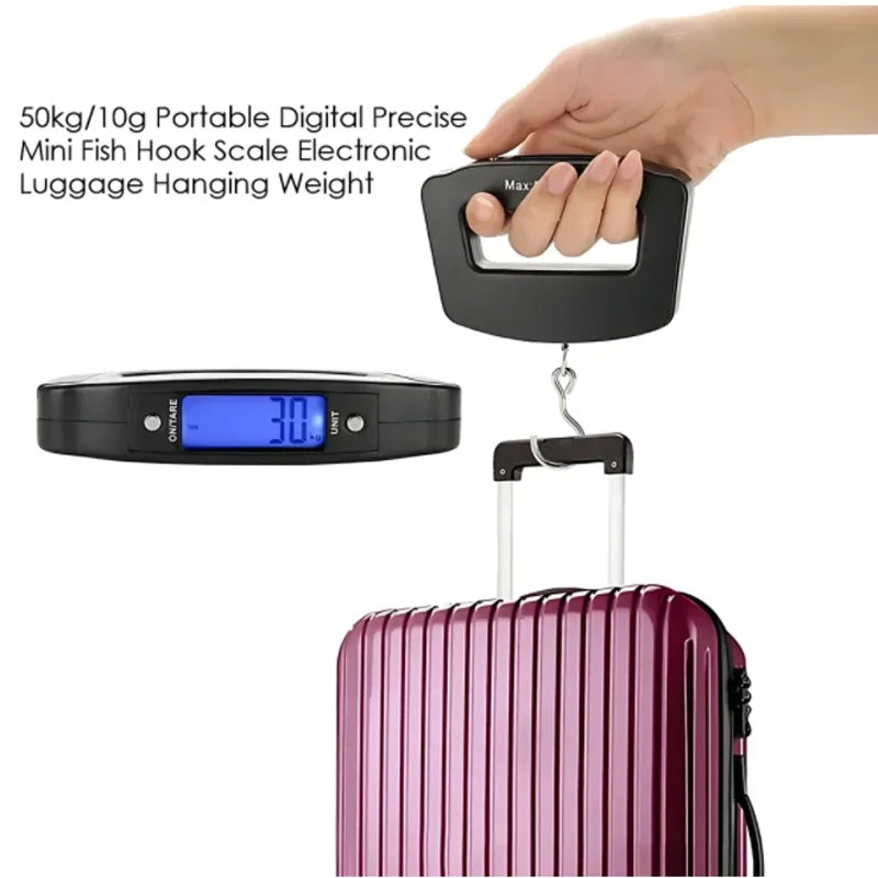 50kg/10g Digital Luggage Scale Electronic Portable Suitcase Travel Weighs With Backlight Electronic Travel Hanging Scales