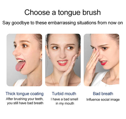 Fawnmum Silicone Tongue Scraper 1Pcs Macaron Color Tonger Brush Cleaning Tools Toothbrush Oral Care Fresh Breath Safe Clean