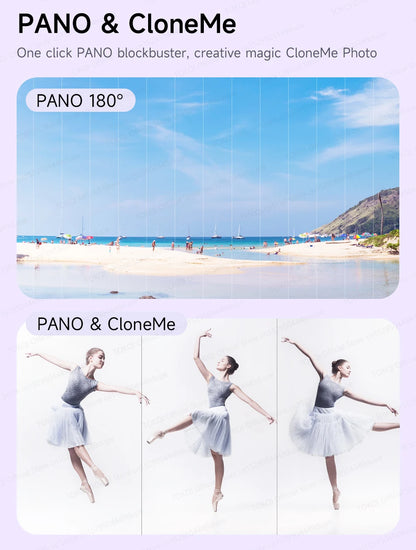 C22 AI Face Tracking Handheld Gimbal Stabiliser 360° Rotation Shoot Selfie Stick Tripod for Mobile Phone, 1/4'' Screw for Camera