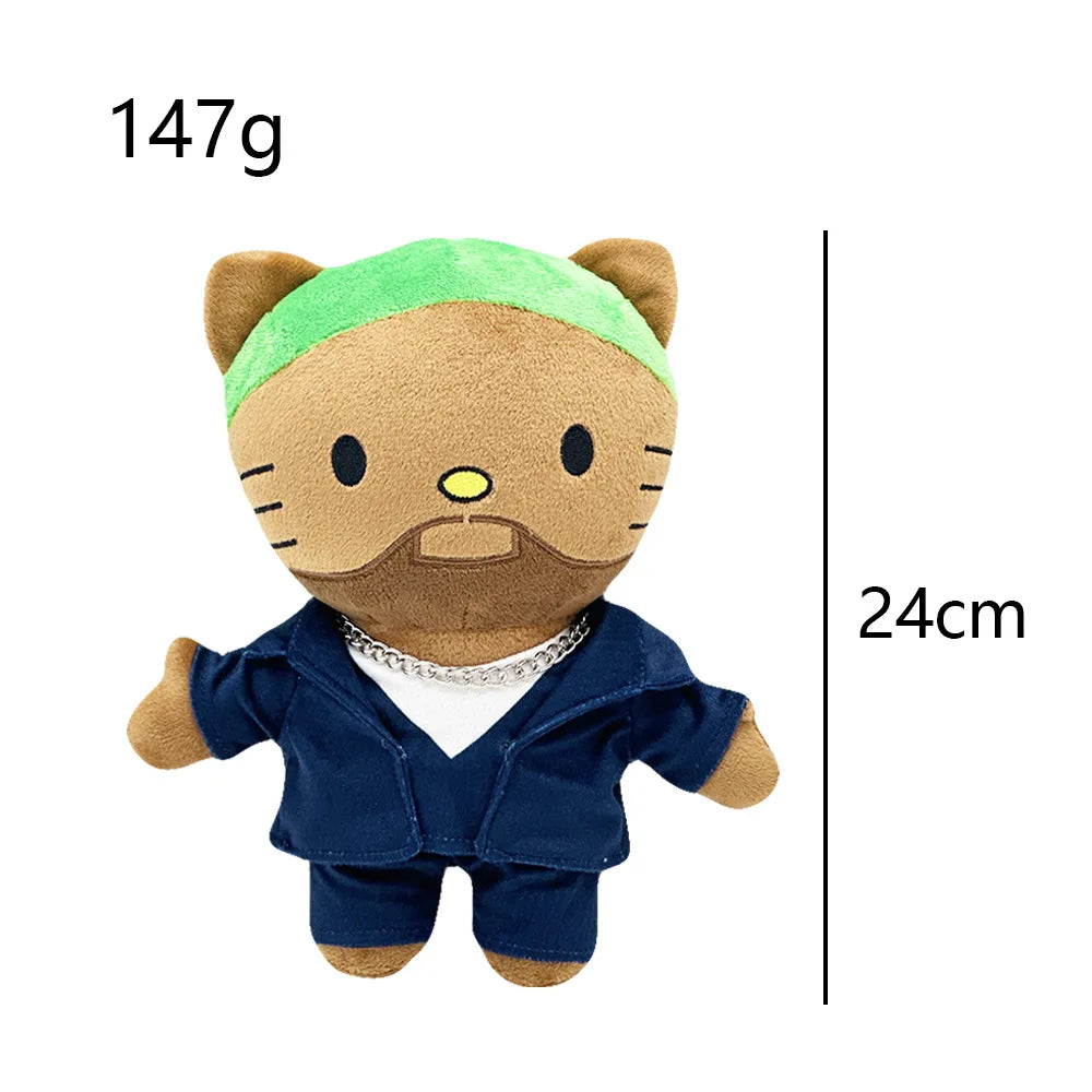 New Hello Kitty Ken Carson Rapper Trippie Taylors Plush Toy Doll with Clothes Stuffed Soft Plush Toys Fans Collect Gifts