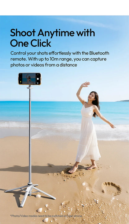 Ulanzi MT85 Automatic Phone Tripod Smartphone Selfie Stick Stand 1.5M With Bluetooth Controller 10M Wireless Magsafe for TikTok