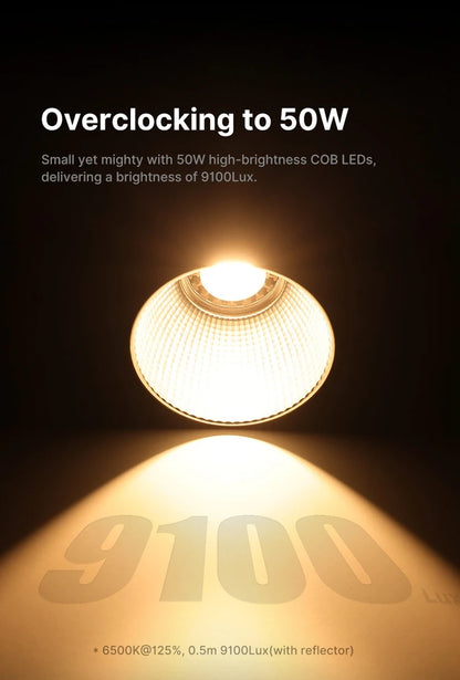 Ulanzi 40W Video Light COB Continuous Lighting Bowens Mount for Studio Video Tiktok Youtube Professional Led light photography