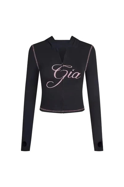 Herren-Set aus Kapuzenjacke mit Reißverschluss und Shorts – Sportbekleidung mit Buchstabenprint