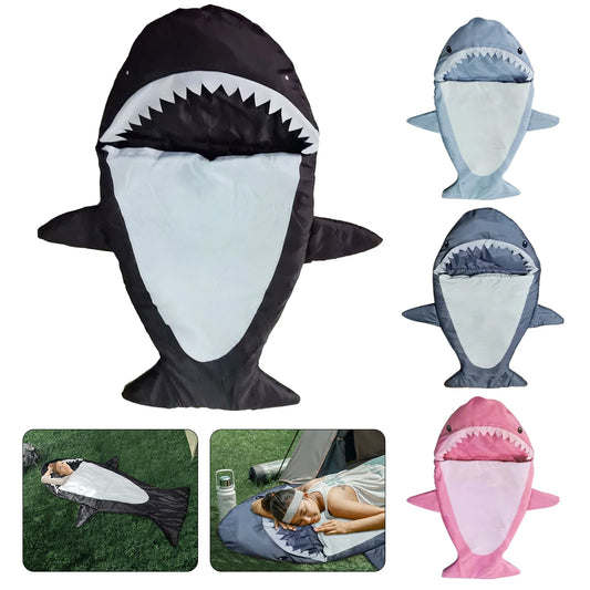 Kids & Adult Flannel Shark Blanket Hoodie Super Soft Cozy Blanket Sleeping Bag